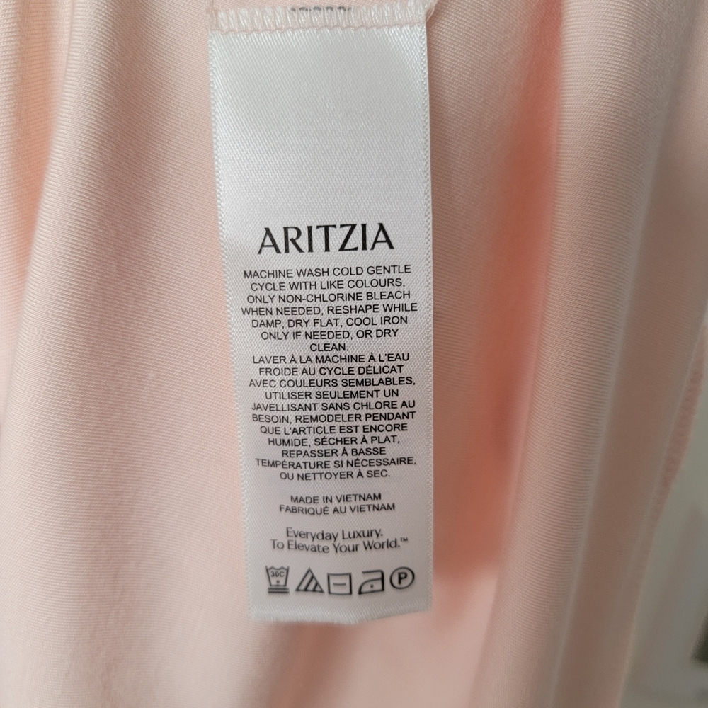 NWT ARITZIA WILFRED Elegant Pink Sleeveless Dress Size Large - Picture 5 of 10